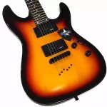 SQOE electric guitar, Modern Strat, 24 professional frets, SEIB500, Sunburrs + Free Guitar & Jack Bag