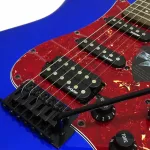 SQOE Electric guitar Strat 22 Frett Pickup HSS SEST230 Blue Metallic + Free Carry & Bag & Jack Strap & Guitar
