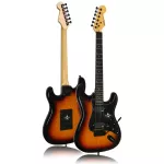 SQOE Electric guitar Strat Hambuckling Double model SEST210 + Free guitar equipment Electric guitar amplifier + guitar bag + jack cable