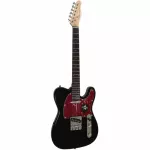 SQOE Electric guitar 22 Frete Setl300 Black + Free Bag & Jack & Picky Guitar