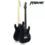 Proline PE800 กีตาร์ไฟฟ้า ทรง Strat 22 เฟร็ต Black ไม้เบสวู้ด คอเมเปิ้ล ปิ๊กอัพฮัมคู่ + แถมฟรีคันโยก