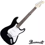 PARAMOUNT PE100 Electric guitar Strat 22 Freck Black, Picklie, Linkle Coil + Free Rocking ** Beginner Electric Guitar **
