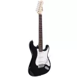 PARAMOUNT PE100 Electric guitar Strat 22 Freck Black, Pickle, Linkle, Coil + SET 1 ** Beginner electric guitar, bestseller **