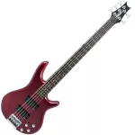 Proline PB205 PJ Bass Guitar, 5 electric bass guitar 22, Active Precision Jazz Red Joy Color