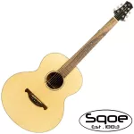 SQOE LD33 40 inch guitar, Lowden shape, tops, tops, spruce/mahogany coated