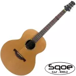 SQOE LD35 40 inch guitar, Lowden style, top solid wood/rosewood coated