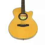 PARAMOUNT 41 inch electric guitar, thin body, thick 3 inches, spruce wood, model F550BceQN Natural +, free guitar bag & kapok