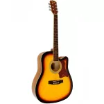 Kazuki Kz41C Sunburrt, airy guitar 41 inches, concave neck + guitar equipment Airy guitar bags + cable set + kapo + pick