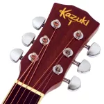 Kazuki Kz41C Sunburrt, airy guitar 41 inches, concave neck + guitar equipment Airy guitar bags + cable set + kapo + pick