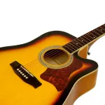 Kazuki Kz41C Sunburrt, airy guitar 41 inches, concave neck + guitar equipment Airy guitar bags + cable set + kapo + pick