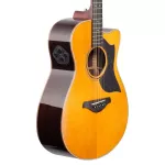 YAMAHA® AC5R, 40 -inch electric guitar, Concert Body Cutaway 20 Freck, Top Solid Sidaz Side and back of the rosewood