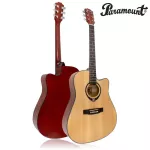 PARAMOUNT QAG412 41 inch guitar, concave neck, spruce/linden coated + free bag & tuner & kapok & kit