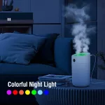 Serindia 3l Humidifier with moisture shows Electric Essential Oil Diffuser Aroma Diffuser Ultrasonic Humidifier.