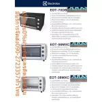 ELECTROLUXเตาอบเล็กแมนนวล38ลิตร2100วัตต์EOT38MXCตั้งอุณหภูมิการทำอาหารได้ถึง250องศาเซลเซียสตั้งเวลาทำอาหารได้สูงสุด120น.