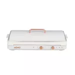 Homu, electromagnetic oven, 2 in 1, two heads with grilled tray with the Plate Industing Long 2 head.