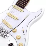 KAZUKI electric guitar, Strat 22 Freck, SSS, BKZ-ST01 + Free Jack & Guitar Picking Strap