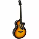 Kazuki Electric Guitar 39 "Concave neck has a built -in cable location, KZ39CE, Sunburrs + Free Guitar Bags & Picks.