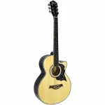 Kazuki Electric Guitar 39 "Concave neck has a built -in cable location, KZ39CE, wood color + free guitar bag & pick