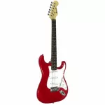Paramount EGT100MRD electric guitar, red, metal + free bag