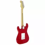 Paramount EGT100MRD electric guitar, red, metal + free bag