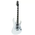 Proline PE1500 Electric Guitar Strat 24 Freck White Blue River, HSS Pick Card ** Metal Pick Card **