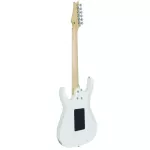 Proline PE1500 Electric Guitar Strat 24 Freck White Blue River, HSS Pick Card ** Metal Pick Card **