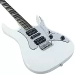 Proline PE1500 Electric Guitar Strat 24 Freck White Blue River, HSS Pick Card ** Metal Pick Card **