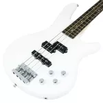 Proline PB200 PJ Bass Guitar, 4 Line 22 Active Precision Jazz White