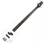Proline PB200 PJ Bass Guitar, 4 Line 22 Active Precision Jazz White