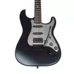 PARAMOUNT Electric guitar HSS STRAT Piccard, Aluminum Est-BKM + free guitar bags, JG5 & Pick ** Using D'Adario **