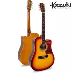 Kazuki KZ41C CHERRY SUNBUST, 41 inch acoustic guitar + free neck, free guitar bag & Kapo & Pick ** Beginners who provide the most specification **