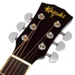 Kazuki Kz41C Black, 41 inch acoustic guitar + free neck, free guitar bag & Kapo & Pick ** new acoustic guitar that provides the most specification **