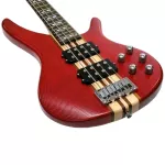 SQOE BS400 Active Bass, 4 Bass, 24 Frets, Active, Ash wood, 5 pieces of wooden neck, Hamkin ** 1 year insurance **