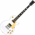 SQOE SELP100 White Electric Guitar Les Paul 22 Frets Mahogany Picky Humktop Coated ** Spanish Brand Sence 1883 /1 year Warrant **