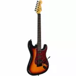 SQOE Electric guitar Strat 22 Frett Pickup HSS SEST230 Sansberry Color + Free Carry & Bag & Jack Strap & Picky Guitar
