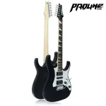 Proline PE1500 กีตาร์ไฟฟ้า ทรง Strat 24 เฟร็ต Black ไม้เบสวู้ด คอเมเปิ้ล ปิ๊กอัพ HSH ** ปิ๊กการ์ดโลหะ **