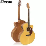 Clevan JC-20E 42-inch electric guitar, jumbo shape, spruce/mahogani, 4 band-tuner, nubone + free jack ** 1 year insurance center **