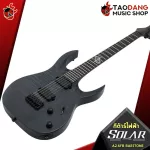 Solar A2.6FB Baritone electric guitar. The most stylish design of the black Metal, beautiful wood grain, free song - Red Turtle