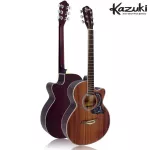 KAZUKI 39 -inch acoustic guitar, concave neck coated, model KZ39CSN + free guitar bags & guitar wipes & guitar towels