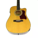 PARAMOUNT 41 inch electric guitar, concave neck with a built -in strap machine, F650CEQN, wood color + free, free guitar bag & cable