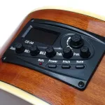 PARAMOUNT 41 inch electric guitar, concave neck with a built -in strap machine, F650CEQN, wood color + free, free guitar bag & cable