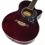 Kazuki 39 -inch acoustic guitar, concave neck, model KZ39C, red wine color + free guitar bags & cable sets & cap