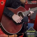 Am10sce electricity guitar, AM10sce, electric transparent, dark brown, beautiful brown, unusual, clear sound, clear, resonant