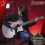 Am10sce electricity guitar, AM10sce, electric transparent, dark brown, beautiful brown, unusual, clear sound, clear, resonant