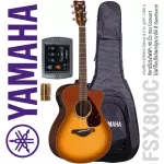 YAMAHA® FSX800C 41 -inch electric guitar, Sandburst Concert ** Top Soda Sida Sida Sida ** + Free Yamaha Genuage Bags *