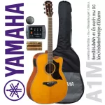 Yamaha® A1M กีตาร์โปร่งไฟฟ้า 41 นิ้ว คอเว้า ไม้หน้าโซลิดซิทก้าสปรูซ ปิ๊กอัพมีเทคโนโลยี SRT+ ฟรีที่ปิดช่องเสียง & กระเป๋า