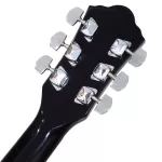 KAZUKI 39 -inch Guitar, OM style, KZ39, Black + Free, Purple Guitar Bags & Cable & Pickies ** Guitar