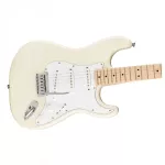 Fender® Squier Affinity Strat MN, 21 electric guitar, alder, alder pic, single, white collection, year 2021 + free rocker