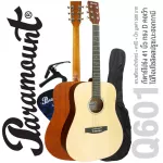 PARAMOUNT Q601, 41 -inch guitar, topped up, rosewood/Mahokkani, Dreadnought shape, coated coating, knob Open Gear