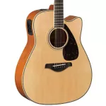 YAMAHA® FGX820C Natural, 40 -inch electric guitar, Traditional Western Cutaway 20 Freck, Top Sol, Side Study and